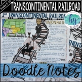 Transcontinental Railroad Doodle Notes and Digital Guided Notes