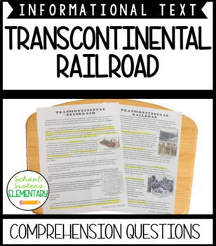 Preview of Transcontinental Railroad Informational Reading