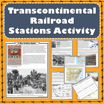 Preview of Transcontinental Railroad Stations Activity (Print and Digital Formats)
