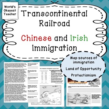Preview of Transcontinental Railroad and Chinese and Irish Immigration