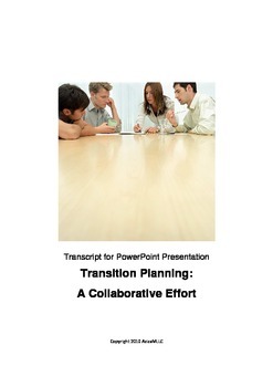 Preview of Transition Planning PPT Transcript