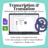 Transcription and Translation Model Quiz Digital Distance 