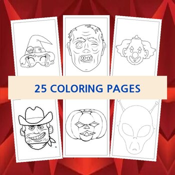 Halloween Paper Masks Printable Coloring Craft Activity Costume Template