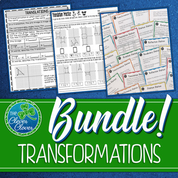Preview of Transformations (Translations, Dilations, Rotations and Reflections) Bundle