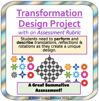 Preview of Transformation Geometry Project with an Assessment Rubric: Gr 6-8 Geometry