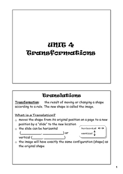 Preview of Transformation Notes