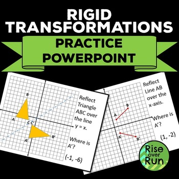 Preview of Transformation Practice Powerpoint - Translate, Reflect, Rotate