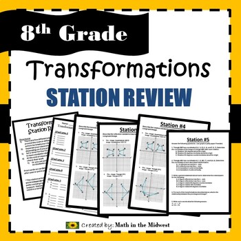 Preview of Transformation Station Review {Translations, Rotations, & Reflections}
