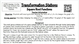 Transformation Stations of Functions (Square Root) - The S