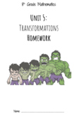 Transformation Unit Homework - 8th Grade