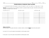 Transformation of Functions - Absolute Value Graphs