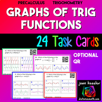 Preview of Transformations of Graphs of Trig Functions Task Cards QR