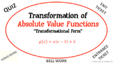 Transformation of the Absolute Value Function