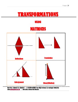 Preview of MATRICES AND OBJECT TRANSFORMATIONS