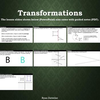 Preview of Transformations Unit Pack
