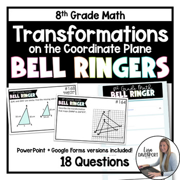 Preview of Transformations - 8th Grade Math Bell Ringers