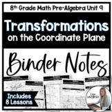 Transformations - 8th Grade Math Editable Binder Notes