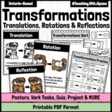 Transformations Activities Quiz and Project | Flip Slide T