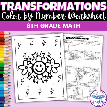 Preview of Transformations Coloring Worksheet