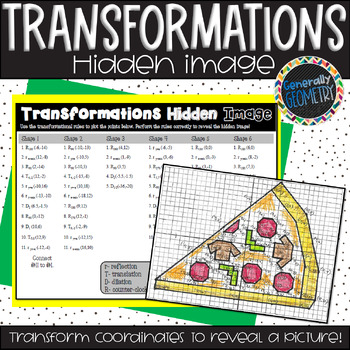 Preview of Transformations Coordinate Plane Graphing - Translations Reflections Rotations
