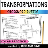 Transformations Crossword Puzzle | Geometry Vocab Practice