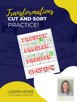 Preview of Transformations Cut and Sort Practice: Geometry