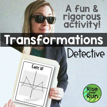 Preview of Transformations Detective Math Centers Activity