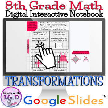 Preview of Transformations Digital + Printable Interactive Notebook 