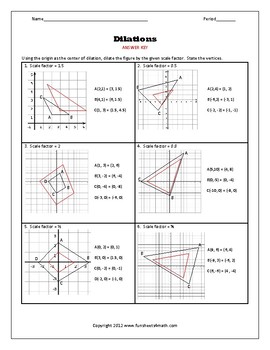 Transformations: Dilations Worksheets by Funsheets4math | TpT