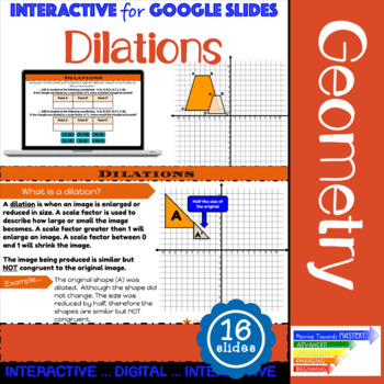 Preview of Transformations: Dilations Guided Interactive Lesson