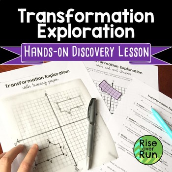 Preview of Transformations Discovery Lesson with Tracing Paper or Cut Outs
