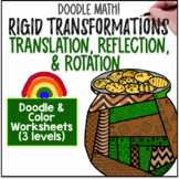 Transformations | Doodle Math Color by Number Worksheets |