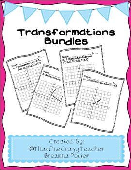 Preview of Transformations Exit Ticket Bundle