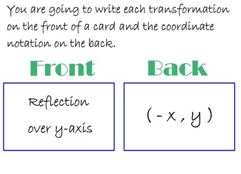 Preview of Transformations Flashcards