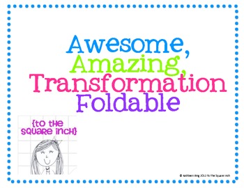 Preview of Transformations Foldable