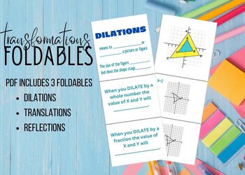 Preview of Transformations Foldables