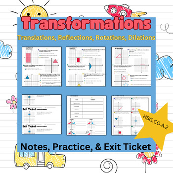 Preview of Transformations Full Lesson: Notes, Practice, Exit Ticket!
