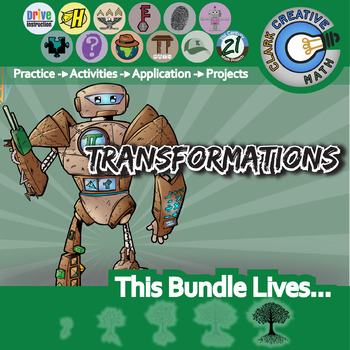 Preview of Transformations Unit Bundle - Geometry Curriculum - Distance Learning Compatible