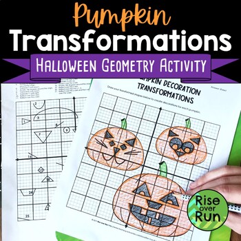 Preview of Transformations Halloween Activity for Geometry