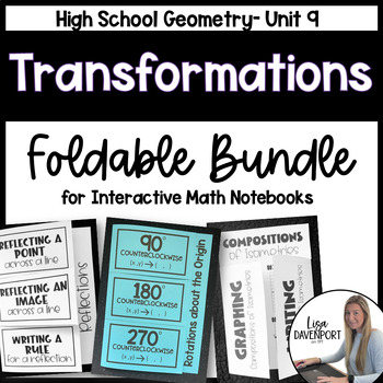 Preview of Transformations Foldable for High School Geometry Interactive Notebooks