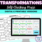 Transformations Maze - Digital Activity & Worksheet