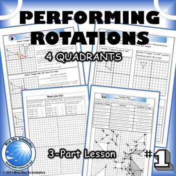 Preview of Transformations: Performing Rotations on a Cartesian plane - 4 quadrants