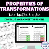 Transformations Properties Activity Two Truths & a Lie - D