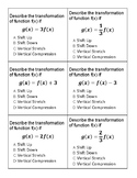 Transformations Quiz-Quiz-Trade Activity I