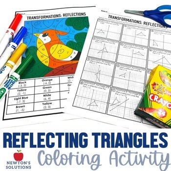 Preview of Transformations: Reflections Color by Number Activity