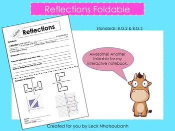 Preview of Transformations: Reflections Foldable for Interactive Notebooks