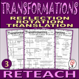 Transformations - Rotation, Reflection, Translation - Reteach