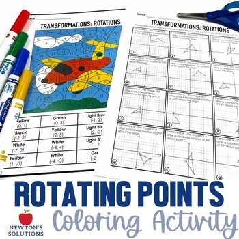 Preview of Transformations: Rotations Color by Number Activity