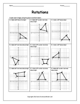 homework 3 rotations about the origin answer key