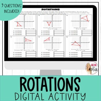 Preview of Transformations - Rotations in the Coordinate Plane Digital Activity